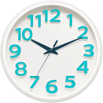 Креативные минималистичные настенные часы 3D Трехмерные настенные часы Современный дизайн Бесшумный пластик Крупным шрифтом Reloj De Pared Creativo
