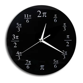 Настенные часы Pi двух размеров, тест по математике, Основные часы, Вызывающий Домашний декор в классе для любителей математики, Настенные часы Duvar Saat