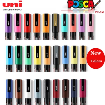 Uni Posca Маркерная ручка PC-1M 14 цветов/PC-3M 17 цветов/PC-5M 17 Цветов Набор Популярных Рекламных Плакатов, Ручка для рисования