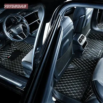 YOTONWAN Изготовленный На Заказ Кожаный Автомобильный Коврик Для Hyundai Всех моделей Solaris Tucson2016 Sonata Ix25 I30 Защита От Любых Погодных Условий Автомобильные Аксессуары