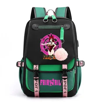 Школьный ранец Fairy Tail для подростков, детский рюкзак, дорожная сумка для улицы, сумка для отдыха различных цветов, сумка с мультяшным принтом