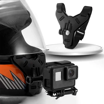 Крепление на ремень мотоциклетного шлема, передняя подставка для подбородка, держатель для экшн-камеры GoPro Hero DJI Osmo Action Insta360, аксессуары для экшн-камеры
