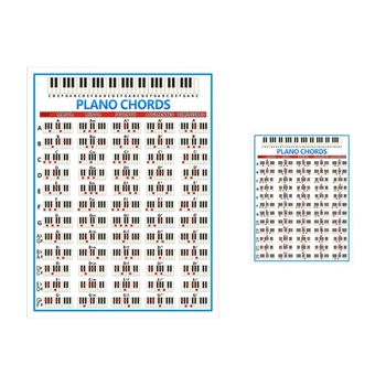 Плакат с диаграммой аккордов для фортепиано, полностью иллюстрированная диаграмма аккордов для фортепиано Прямая поставка