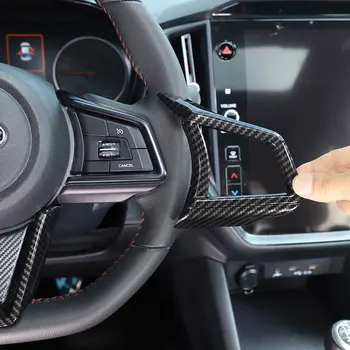 Для Subaru WRX 2021-2023 ABS Углеродное волокно Кнопка Рулевого колеса Автомобиля Рамка Крышка Отделка Наклейка Автомобильные Аксессуары