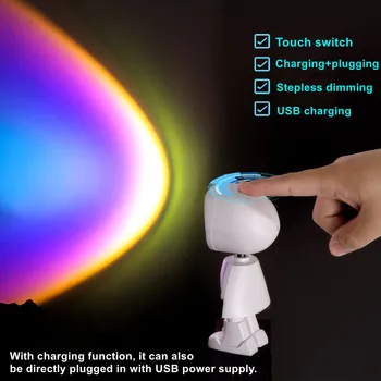 2021 Новая Мини-лампа для проектора Symphony Rainbow/Sunset Rainbow Light Лампа для проектора Atmosphere Lamp Робот