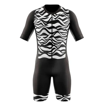 Мужские спортивные костюмы для велоспорта с коротким рукавом, мягкий Триатлонный дышащий и быстросохнущий спортивный костюм для бега, плавания, езды на велосипеде