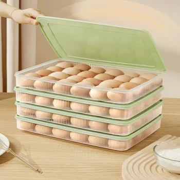 3шт 24 Рамки Кухонный ящик для хранения Органайзер для яиц Защита от ударов Для безопасного хранения Консервация Пластиковый Кухонный ящик для хранения