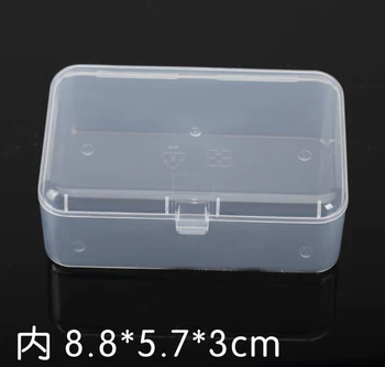 50 шт. Прямоугольная прозрачная пластиковая коробка PP-5 для хранения мелочей, коллекций карточек, монет, лекарств, коробок для мелкого мусора