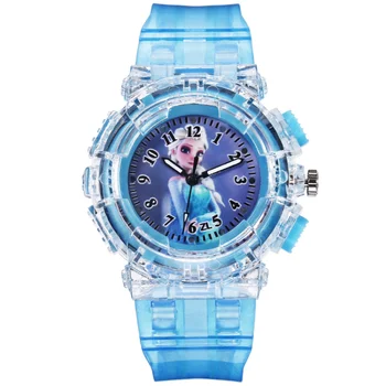 Детские часы Disney Frozen Cartoon, Игрушечная вспышка, водонепроницаемые спортивные часы для детей, кварцевые наручные часы для девочек и мальчиков, подарки для детей