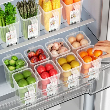 Коробка для хранения свежих продуктов В холодильнике, Боковая дверца Холодильника, Контейнер для фруктов, Овощей, Специй, Кухонный Органайзер, коробки для хранения