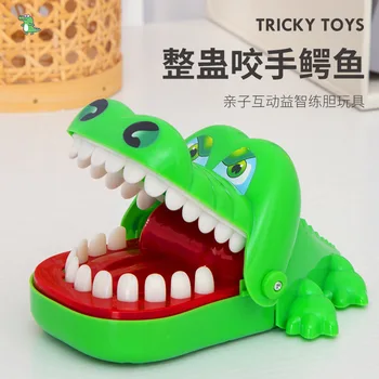 Dientes de cocodrilo Juguetes para niños Alligator que muerde los dedos, juegos de dentista. Divertido para el juego de la suert