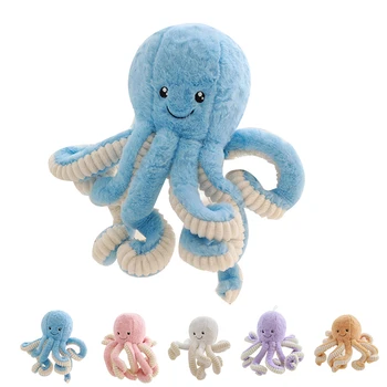 Осьминог Плюшевые игрушки куклы мягкие игрушки для отдыха животные игривый аксессуар подарки детям на день рождения синий