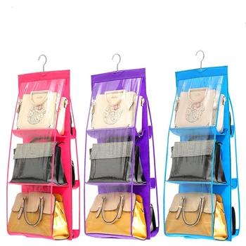 Сумочка Подвесной Органайзер Подвесной Кошелек Органайзер для шкафов-органайзеров Вешалка для хранения сумок Из ткани Оксфорд Органайзер для сумок-шкафов