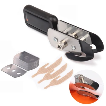 FOSHIO Двухголовочный нож для резки лезвий с наклейкой из ПТФЭ, Обертывание виниловой пленкой из углеродного волокна, инструмент для тонировки автомобильных стекол, Режущий инструмент