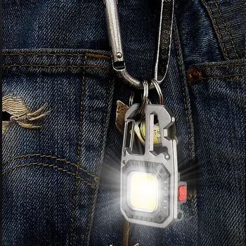 Мини Светодиодный фонарик Рабочий Фонарь Портативный Карманный фонарик Брелки USB Перезаряжаемые для кемпинга на открытом воздухе Маленький легкий Штопор