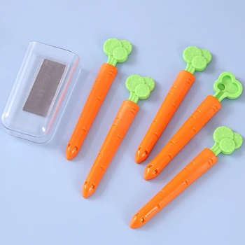5 шт. креативный зажим для запечатывания моркови, полипропиленовый зажим для упаковки пищевых закусок, Большая кухонная полка для печенья, коробка для хранения
