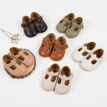 Первоклассные туфли на плоской подошве из искусственной кожи для новорожденных девочек, обувь для новорожденных, Матовая поверхность для вечеринки, фестиваля, детской обуви для душа