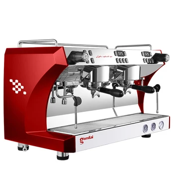 Коммерческая электрическая двухгрупповая 9-барная итальянская кофеварка для эспрессо мощностью 4200 Вт, полуавтоматическая машина для приготовления кофе для приготовления капучино 220 В