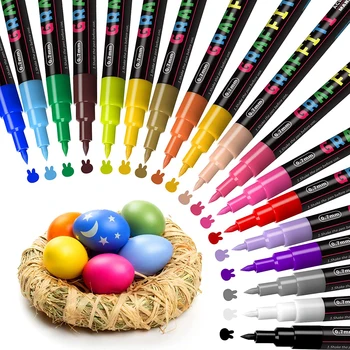 Акриловые ручки для рисования 18 Цветов Акриловые маркеры для рисования 0,7 мм с очень тонким наконечником Фломастеры для рисования ручками для поделок