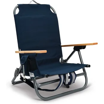 SunSoul Складной Пляжный стул с легким синим рюкзаком, Регулируемый, Складной, 7,5 фунтов, 18,00x24,61x35,00 дюймов