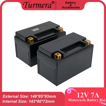 Коробка для хранения мотоциклетных аккумуляторов Turmera 12V 7A пустая с индикатором на максимум. Можно установить 8 штук 32700 аккумуляторов Lifepo4 или использовать ИБП