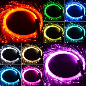 Светодиодный Хлыст Из Оптического Волокна 36 Цветов Ультра-Яркий USB Перезаряжаемый 180 см Светящийся Танцевальный Хлыст Для Вечерние Светового Шоу EDM Music Festival