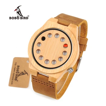 reloj hombre BOBO BIRD Мужские Часы из Бамбука Кварцевые Часы Элитный Бренд Дизайн Деревянные Наручные Часы Специальный Подарок для Мужчин W-D08