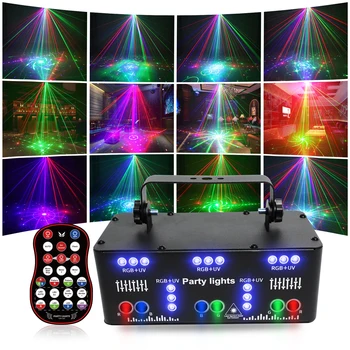 Диско-светильники YSH 21 Eyes для дома, автоматическая функция памяти, освещение для вечеринок, дистанционное управление, ультрафиолетовый свет, применимый к лазерной музыке