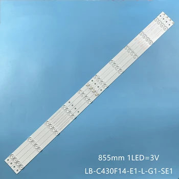 Светодиодная лента подсветки для LB-C430F14-E1-L-G1-SE1 SE2 SE3 XRK430A07 SVJ430A07 LB43006 UX-850122297-2C574 Hitachi LE43A509 LE43A509A