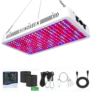 3000 Вт 2000 Вт 1500 Вт Светодиодный светильник для выращивания полного спектра с двойным переключателем для выращивания овощей и цветов для комнатных растений (10 Вт светодиодные чипы)