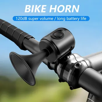 Двухосный Велосипедный электронный гудок, громкий предупреждающий звук, батарея CR2032 120 дБ, IPX4, водонепроницаемый, подходит для дорожного и горного велосипеда