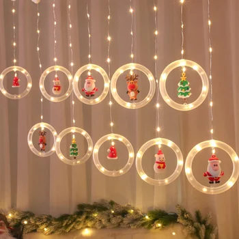 3 м LED сосулька Фея строка огни порта USB Лось Снеговик занавес огни гирлянды для праздника сад свадьба новогоднее украшение