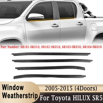 Уплотнитель окна, Уплотнительный ремень для стекла, Резиновые Молдинги для Toyota HILUX SR5 4 двери 2005-2015 68161-0K010 68162-0K010