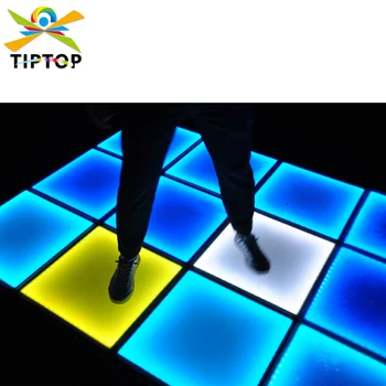 TIPTOP 50cmx50cm Стеклянная Сцена Светодиодный Танцпол Сенсорный Вес Функция определения ног Изменение цветовой программы DMX Пульт дистанционного Управления