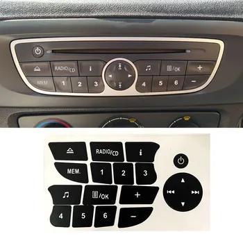 1 шт. Наклейки для ремонта автомобильных кнопок CD-радио Аудио Наклейки для ремонта кнопок для Twingo Для Renault Clio и Megane 2009-2011