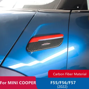 Для MINI Cooper F55 F56 F57 2022 Наклейки На Поворотную Лампу Переднего Крыла Автомобиля F55 мини Аксессуары F56 Из Углеродного Волокна F57 Откидная Крышка