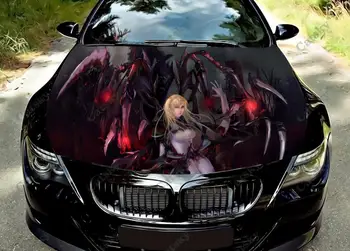 Виниловые наклейки на капот автомобиля Anime - Claymore, Оберточная виниловая пленка, наклейки на крышку двигателя, Универсальная пленка для покрытия капота автомобиля