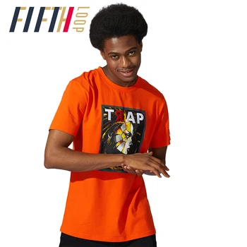 Летняя мужская футболка FIFTH LOOP, высококачественный одинарный трикотаж, топы с коротким рукавом, модная футболка для мужчин