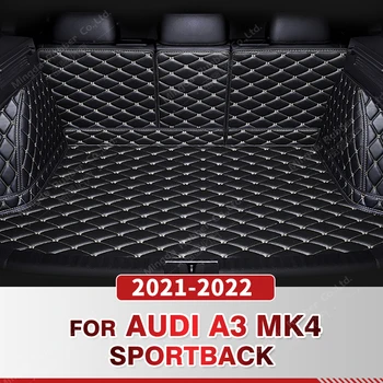 Автоматический коврик для багажника с полным покрытием для Audi A3 Sportback MK4 2021 2022, накладка на багажник, Аксессуары для защиты салона грузового лайнера
