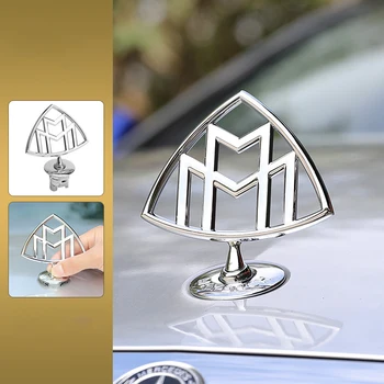 3D Стоящая Металлическая Эмблема На Капоте Автомобиля, Логотип, Наклейка на Голову, Передний Значок для Mercedes Maybach S400 S500 S600 C-class E-class S-class