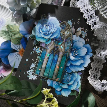 10 листов Наклейки с позолотой и цветами для Скрапбукинга, изготовления открыток 