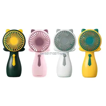 Милый Мини-вентилятор Ручной USB-охлаждающий вентилятор Мультфильм для Кошки Тихий Персональный вентилятор Ventilador для спальни, вечеринки на открытом воздухе, кемпинга