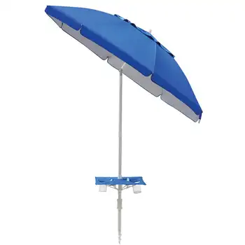 MS 7-ФУТОВЫЙ ЗОНТ СО СТОЛОМ, Солнцезащитный Пляжный Зонт, набор для поддержки и удержания, Дождевик для сада