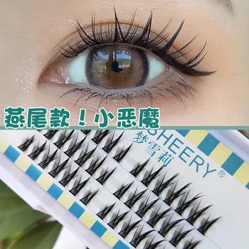 1 Коробка Натуральных Сегментированных Накладных Ресниц Manga Lashes Big Eye Simulation Plain Cos Single Cluster Аксессуары Для Ресниц De Maquillag