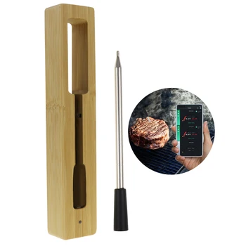 Беспроводной термометр для мяса для удаленного мониторинга -Bluetooth Digital Cooking w / 165ft Wireless Range для Кухни, барбекю, Духовки, копчения