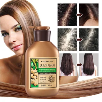 Имбирный Шампунь, Восстанавливающий Рост волос, Утолщающий, Глубоко Очищающий, Освежающий, Против Выпадения волос Для женщин И Мужчин, Восстанавливающий Уход За волосами, Контроль масла