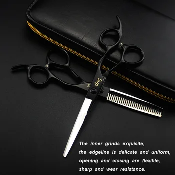 6 Профессиональных парикмахерских структурных ножниц, набор для Стрижки, Парикмахерские Ножницы для филировки, Парикмахерские инструменты для стрижки волос, Ножницы