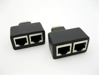 REDAMIGO 30M HDMI-Совместимый Двойной RJ45 CAT5E CAT6 UTP LAN Ethernet 1080P Удлинитель-Ретранслятор Для HDTV HDPC PS3 STB