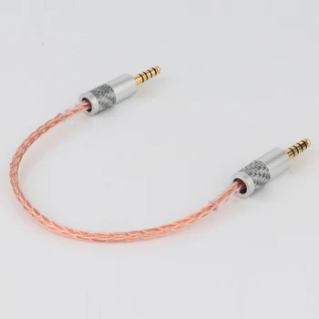 Высококачественный кабель для наушников с оплеткой 8 Корешков Кабель для наушников с разъемом 4,4 мм от штекера до 4,4 мм Кабель аудиоадаптера