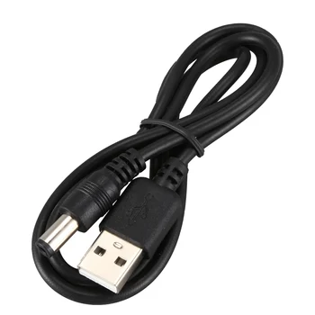 USB-кабель 5,5 мм/2,1 мм, кабель питания с разъемом 5 В постоянного тока (черный, 75 см)